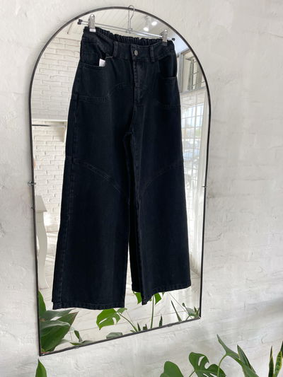 Jeans con costuras - tiro alto - talle S y M