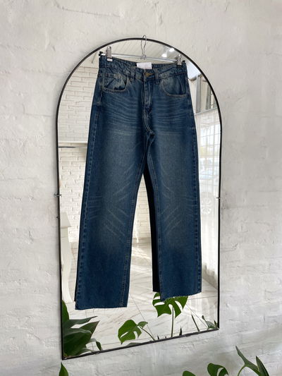 Wide leg azul - tiro bajo - talle 34 