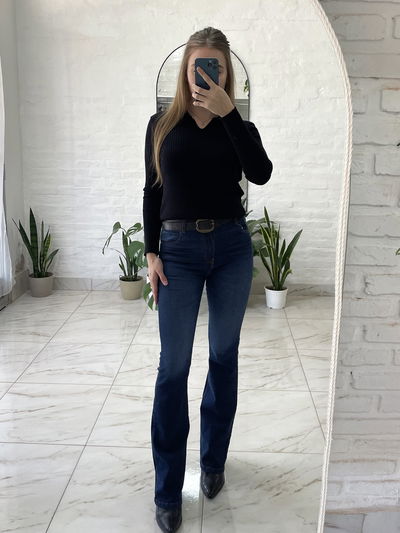 Jeans elastizado - tiro alto 