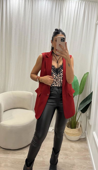 Lencera print con puntilla 
