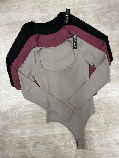 Body de ribb escote espejo 