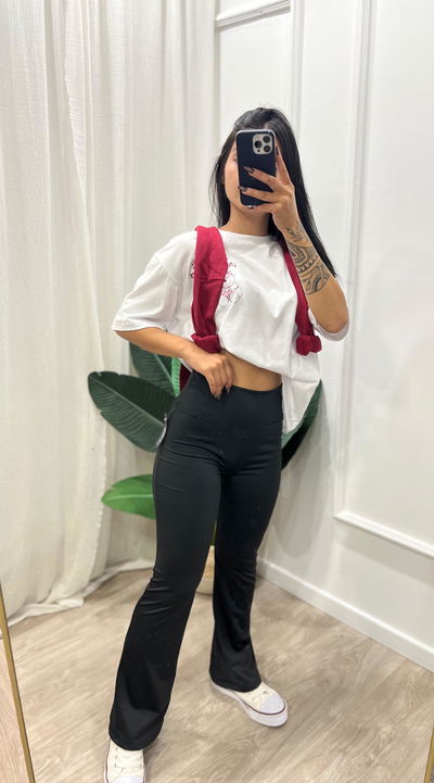 Calza oxford de lycra frisada 