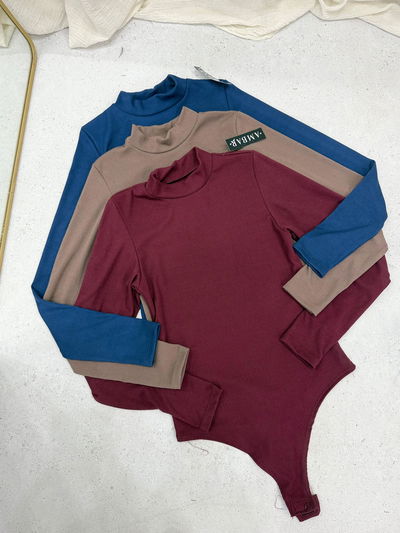Body de morley liso media polera 