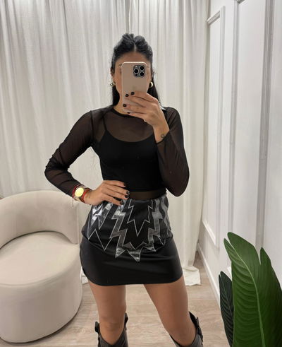 Set top + remera de microtul 