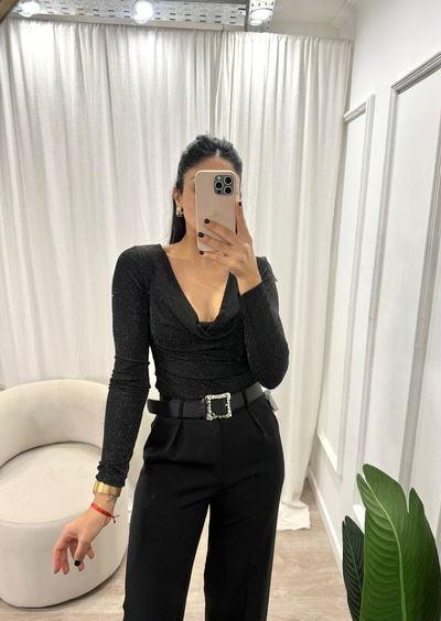Body de lurex escote buche 