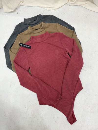 Body de morley jaspeado media polera 
