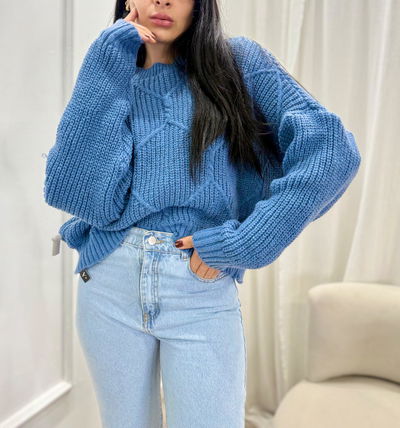 Sweater de lana trenzado 