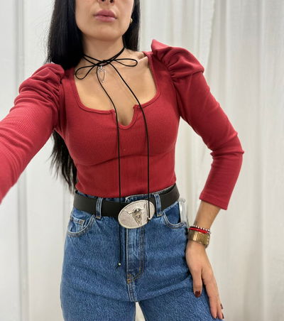 Body waffle de lanilla manga princesa 