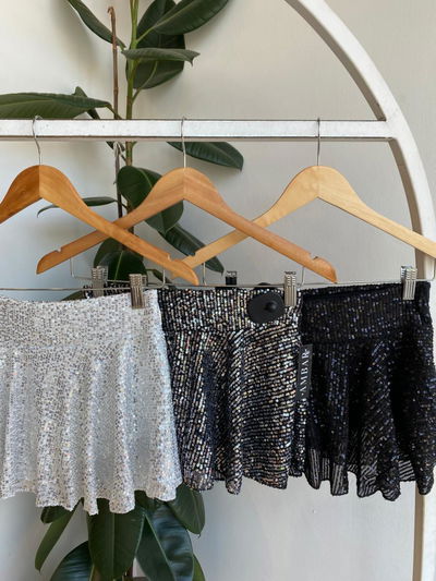 Short pollera de lentejuelas 