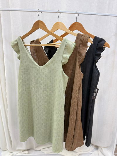 Vestido corto texturado 