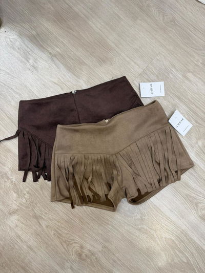 Short gamuzado tiro bajo Nela