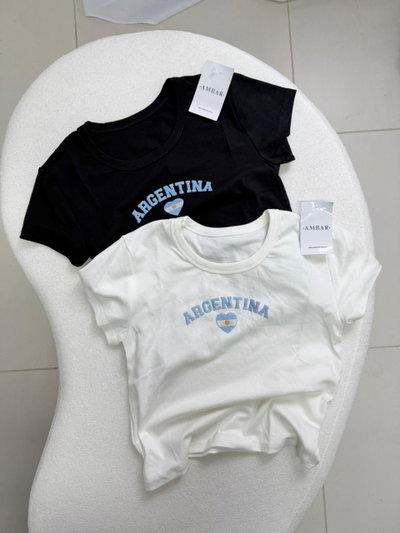Remera crop Argentina