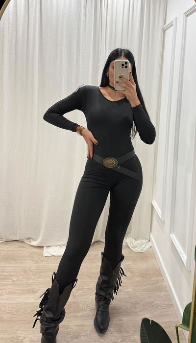 Catsuit de lycra cuello U