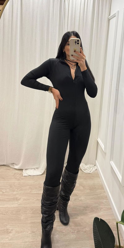 Catsuit de lycra con cierre 