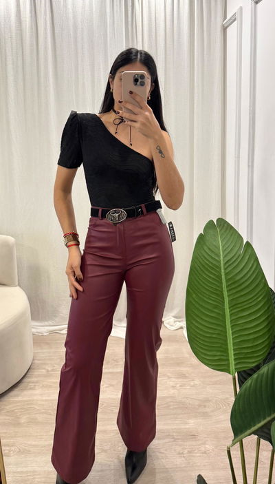 Body de microtul texturado forrado 