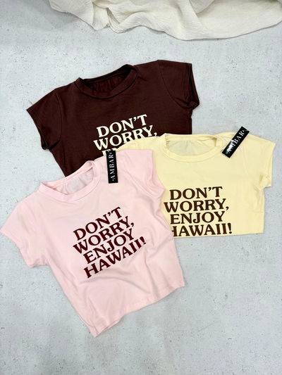 Remera crop de algodón "HAWAII" 