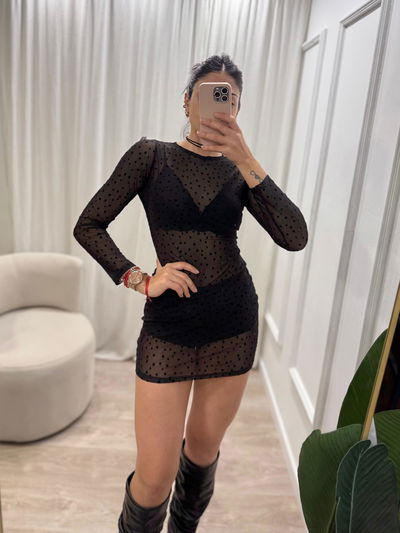 Vestido de microtul estrellitas 