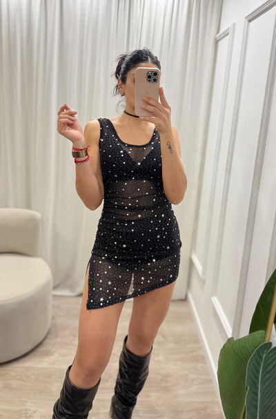 Vestido de lurex estrellitas 