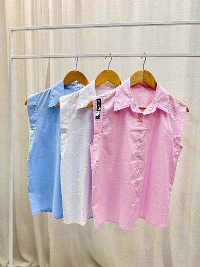 Camisa sin mangas lisa 