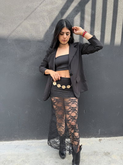 Blazer negro por talle 