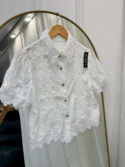 Camisa de broderie importada 