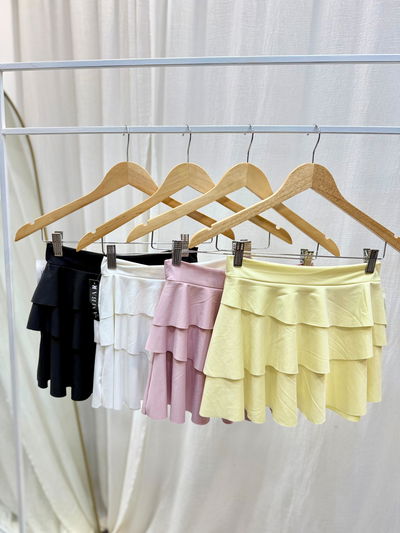 Pollera de lycra con vuelos 