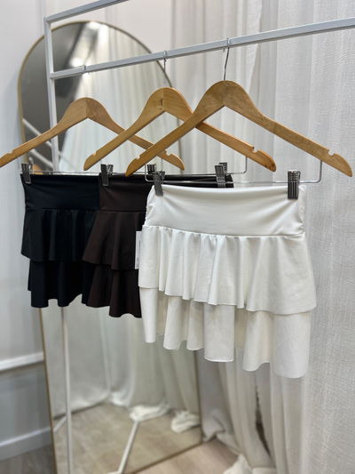 Pollera con vuelos de lycra 