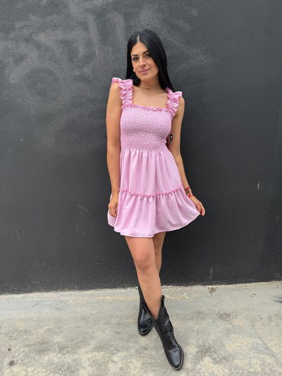Vestido paisana de crepe 