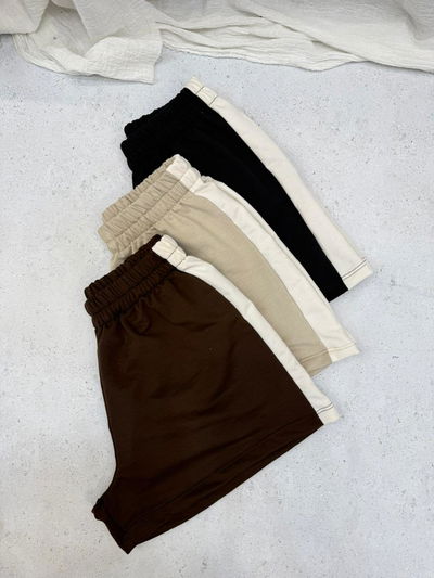 Short de algodón combinado 
