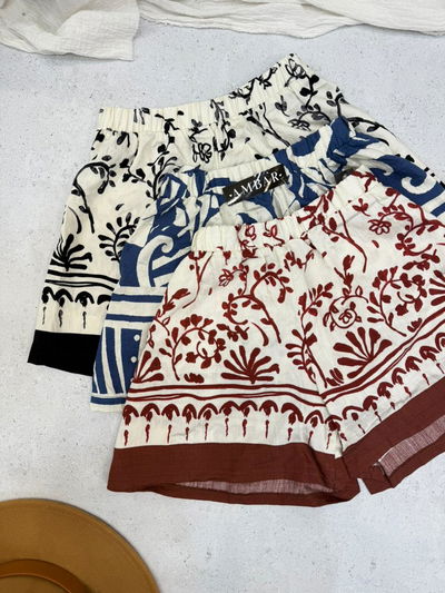 Short de fibrana estampado 