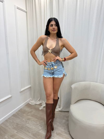 Top de bambula para atar 