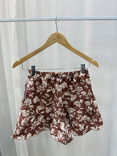 Short de fibrana estampado chocolate 