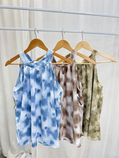 Blusa de bambula batik cuello americano 