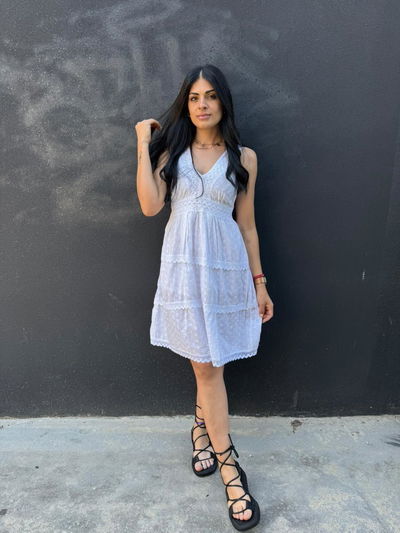Vestido de broderie importado 