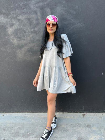 Vestido de modal liso 