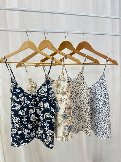 Blusa de fibrana estampada 