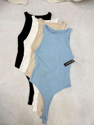 Body de morley cuello redondo 