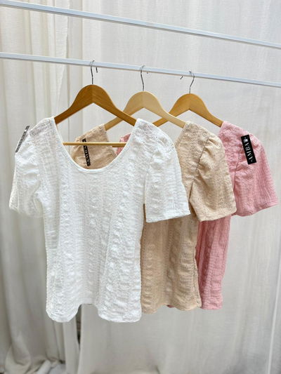 Remera de bambula texturada 