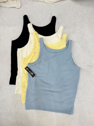 Remera musculosa de ribb lisa 