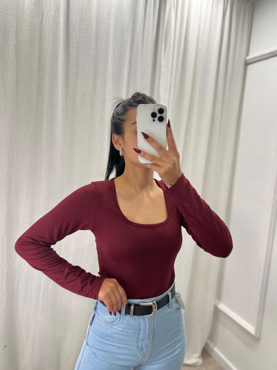Body escote cuadrado de modal 