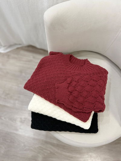 Sweater de lana trenzado 