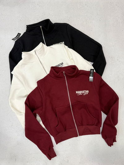 Campera corta de algodón frisado "MANHATTAN" 