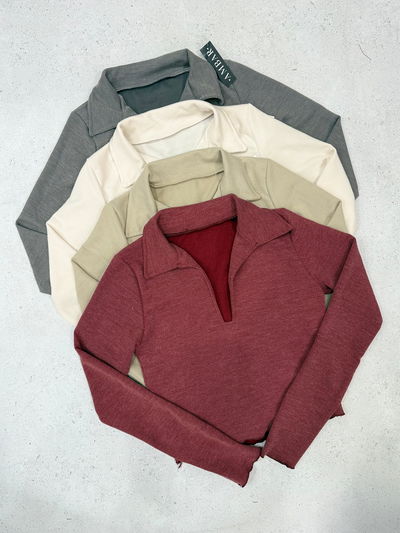 Remera de morley cuello chomba 