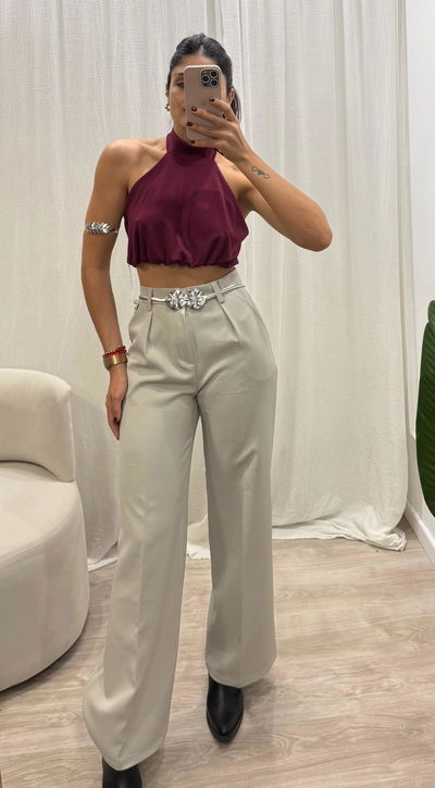 Top cuello americano 