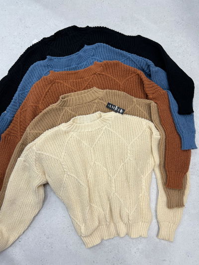 Sweater de lana cuello redondo  