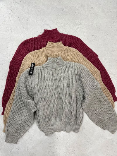 Sweater de lana liso 