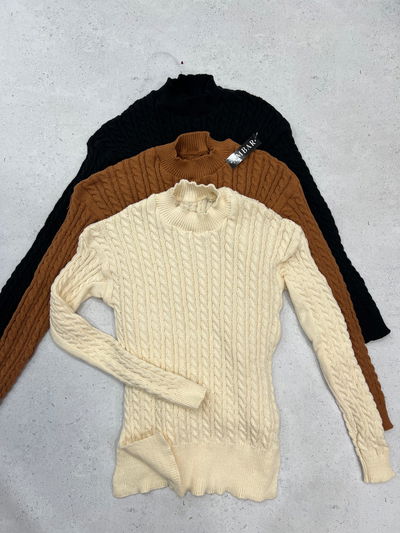 Sweater de lana trenzado 