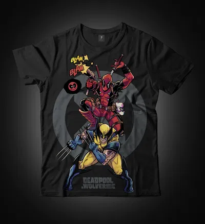 Remera Unisex Premiun "Deadpool & Wolverine" 