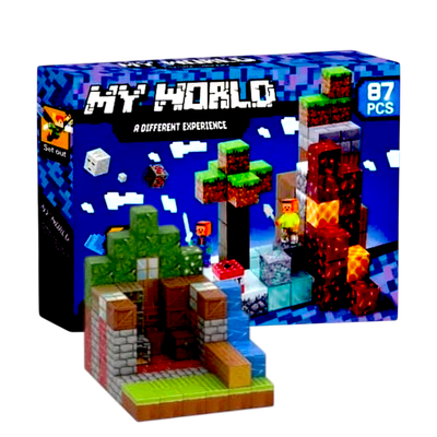 MY WORLD BLOQUES IMANTADOS MINECRAFT 87 PIEZAS