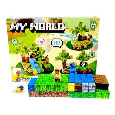 MY WORLD BLOQUES IMANTADOS MINECRAFT 120 PIEZAS